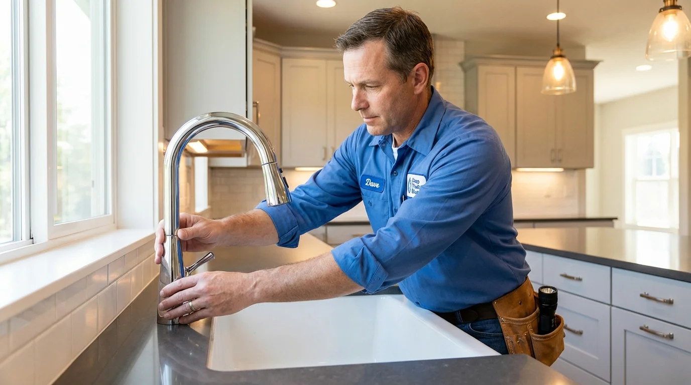 Kitchen faucet installation by Johns Plumbing LLC in Coram